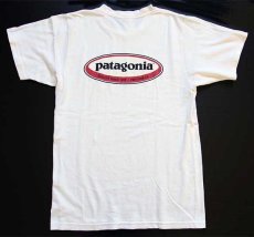 画像3: 90s トルコ製 patagoniaパタゴニア Beneficial T's オーバル ロゴ オーガニックコットンTシャツ 生成り XS (3)