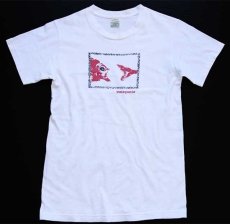 画像2: 90s USA製 patagoniaパタゴニア Beneficial T's 金魚 アート オーガニックコットンTシャツ 白 S (2)