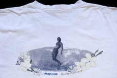 画像4: 90s USA製 patagoniaパタゴニア レラサン サーフ オーガニックコットンTシャツ 白 M (4)