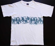 画像2: 90s USA製 patagoniaパタゴニア カヤック 両面プリント オーガニックコットンTシャツ 白 S (2)