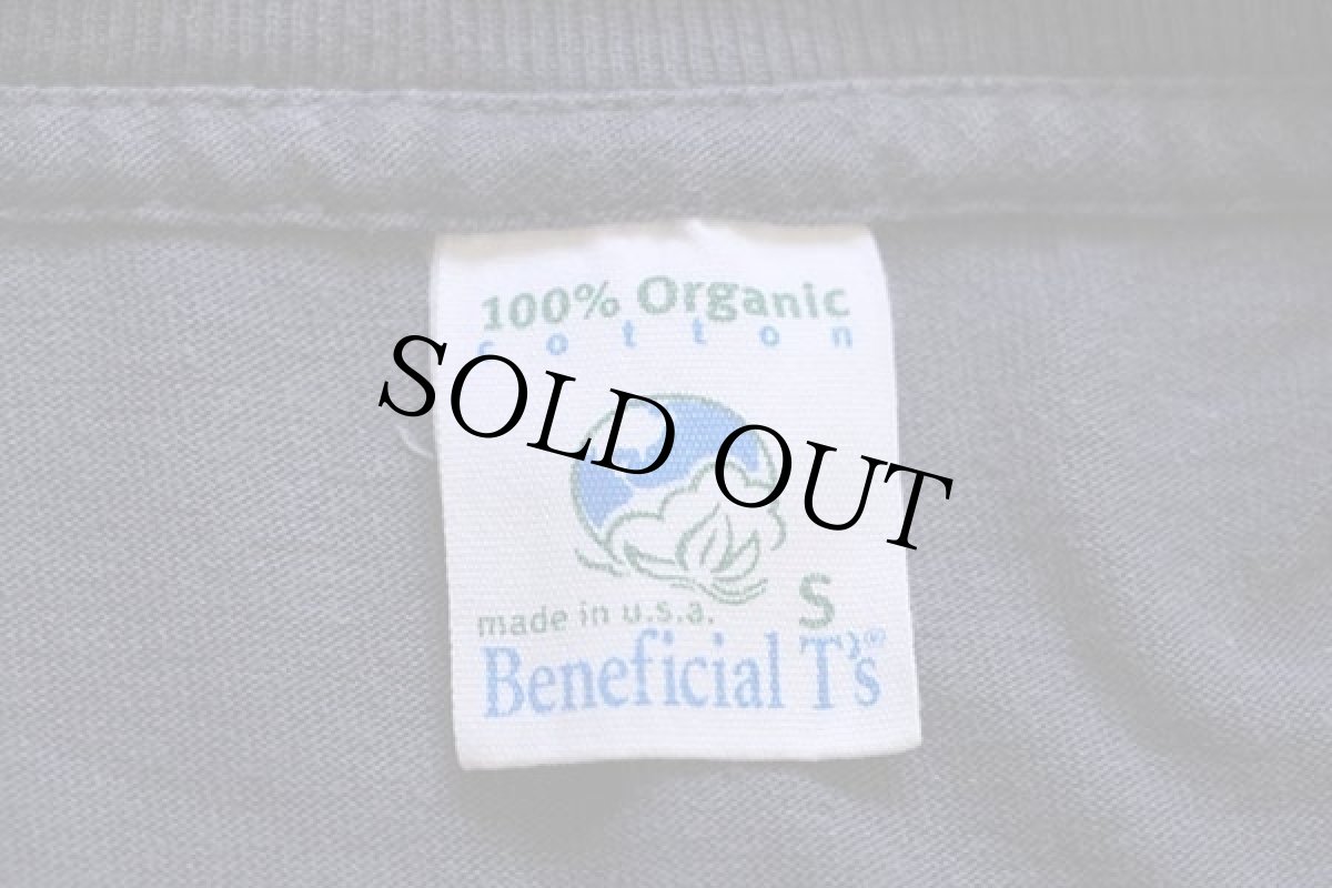 画像5: 90s USA製 patagoniaパタゴニア Beneficial T's オーバルロゴ オーガニックコットンTシャツ チャコールグレー フェード S (5)
