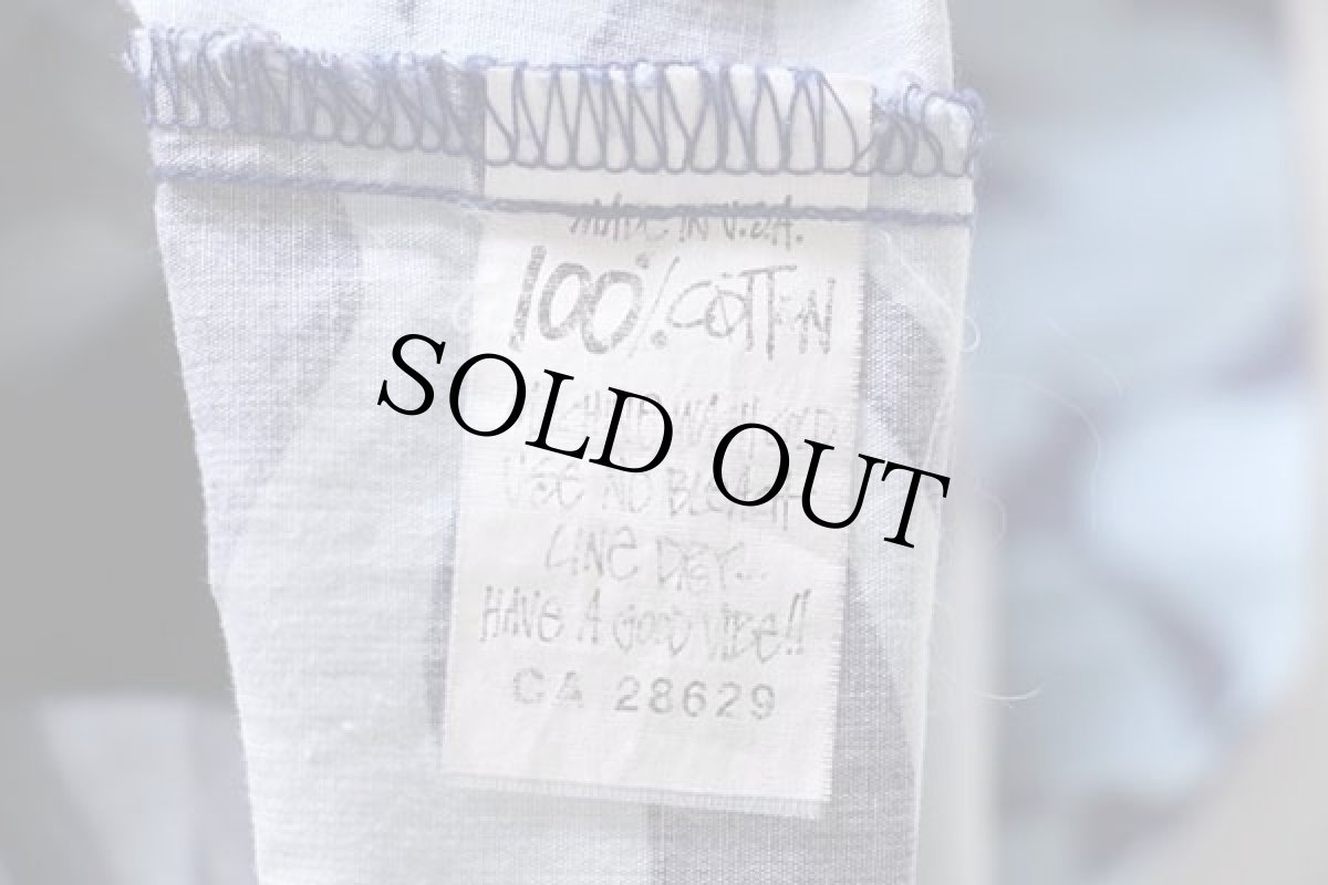 画像5: 80s USA製 STUSSYステューシー ハイビスカス 総柄 半袖 コットンシャツ M (5)