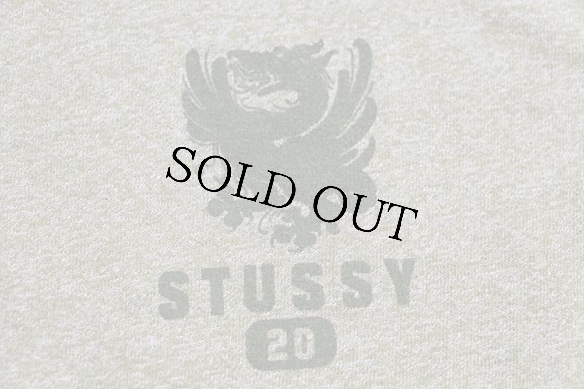 画像3: 80s USA製 STUSSYステューシー 2枚タグ 三段中抜き ドラゴン リンガーTシャツ 杢オリーブ S (3)