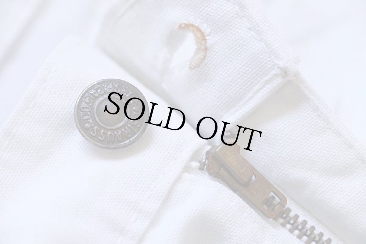 画像7: 70s Levi'sリーバイス 571 ベイカータイプ フレアパンツ 白 w34 (7)