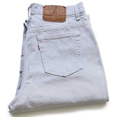 画像1: 90s USA製 Levi'sリーバイス 521 カラーデニムパンツ ライトグレー 12 M (1)