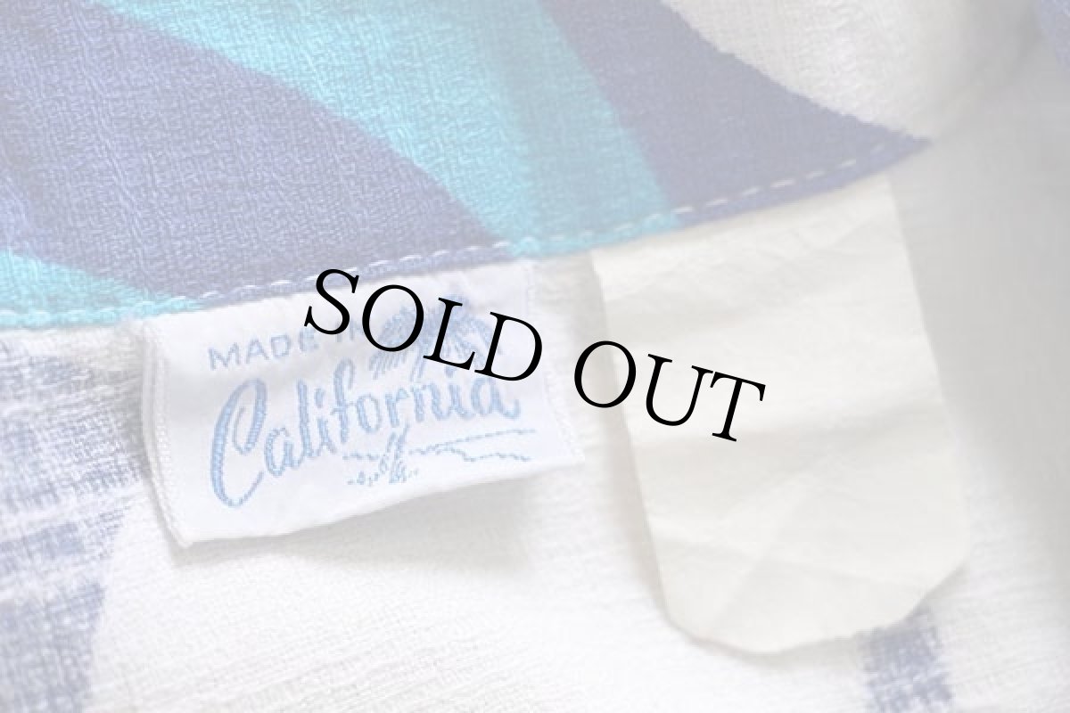 画像4: 70s USA製 California ハイビスカス柄 コットン アロハシャツ (4)