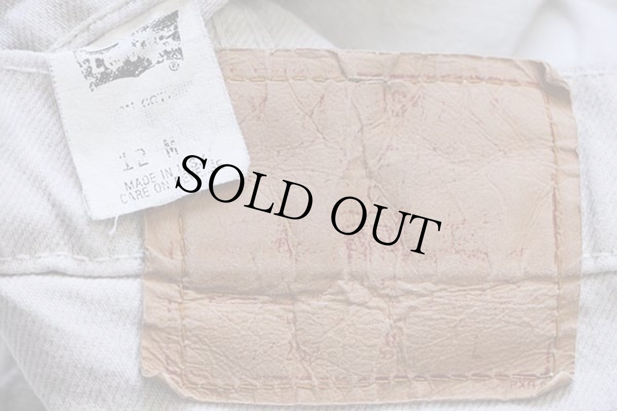 画像5: 90s USA製 Levi'sリーバイス 521 カラーデニムパンツ ライトグレー 12 M (5)