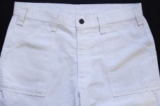 画像4: 70s Levi'sリーバイス 571 ベイカータイプ フレアパンツ 白 w34 (4)