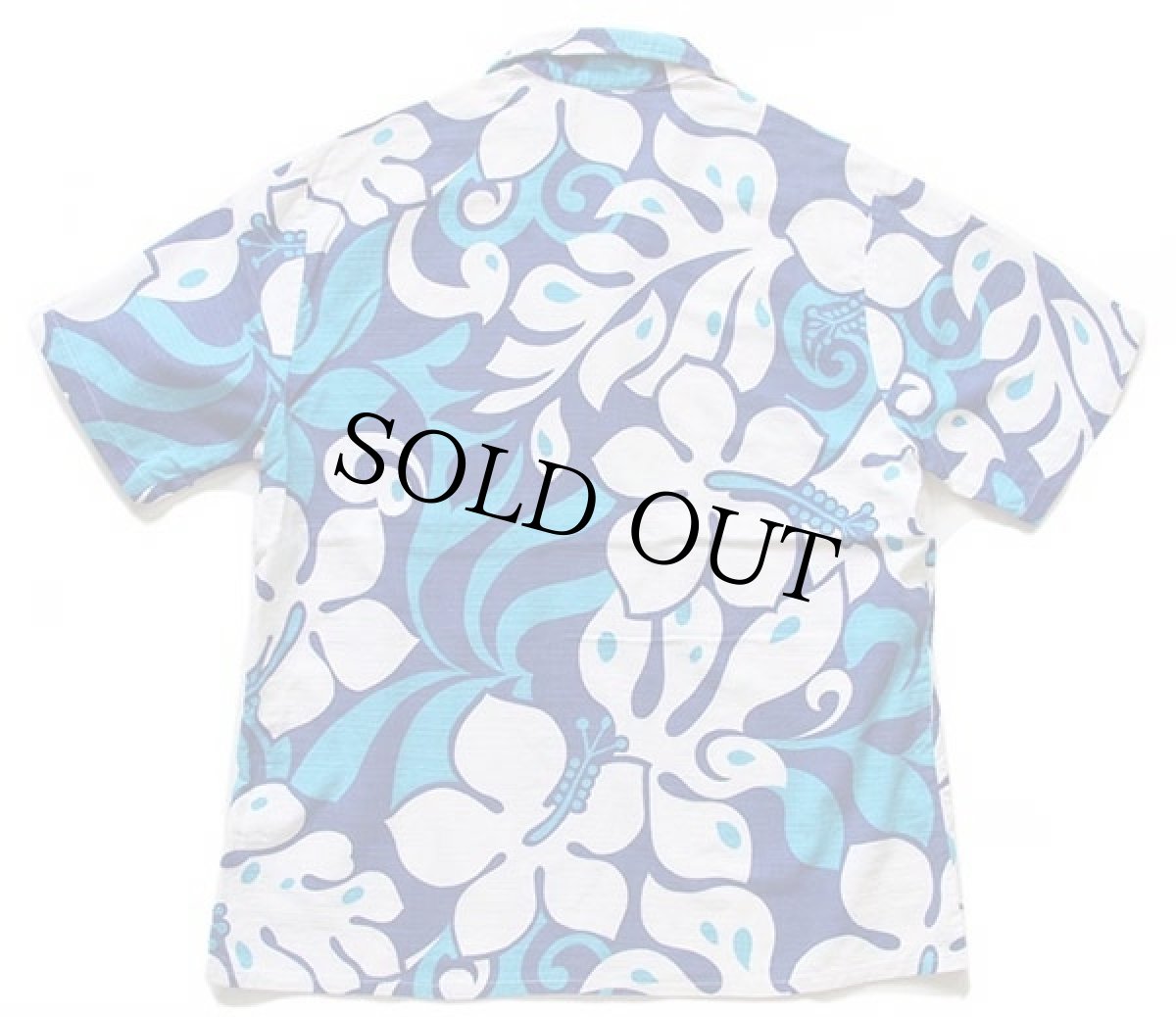 画像2: 70s USA製 California ハイビスカス柄 コットン アロハシャツ (2)