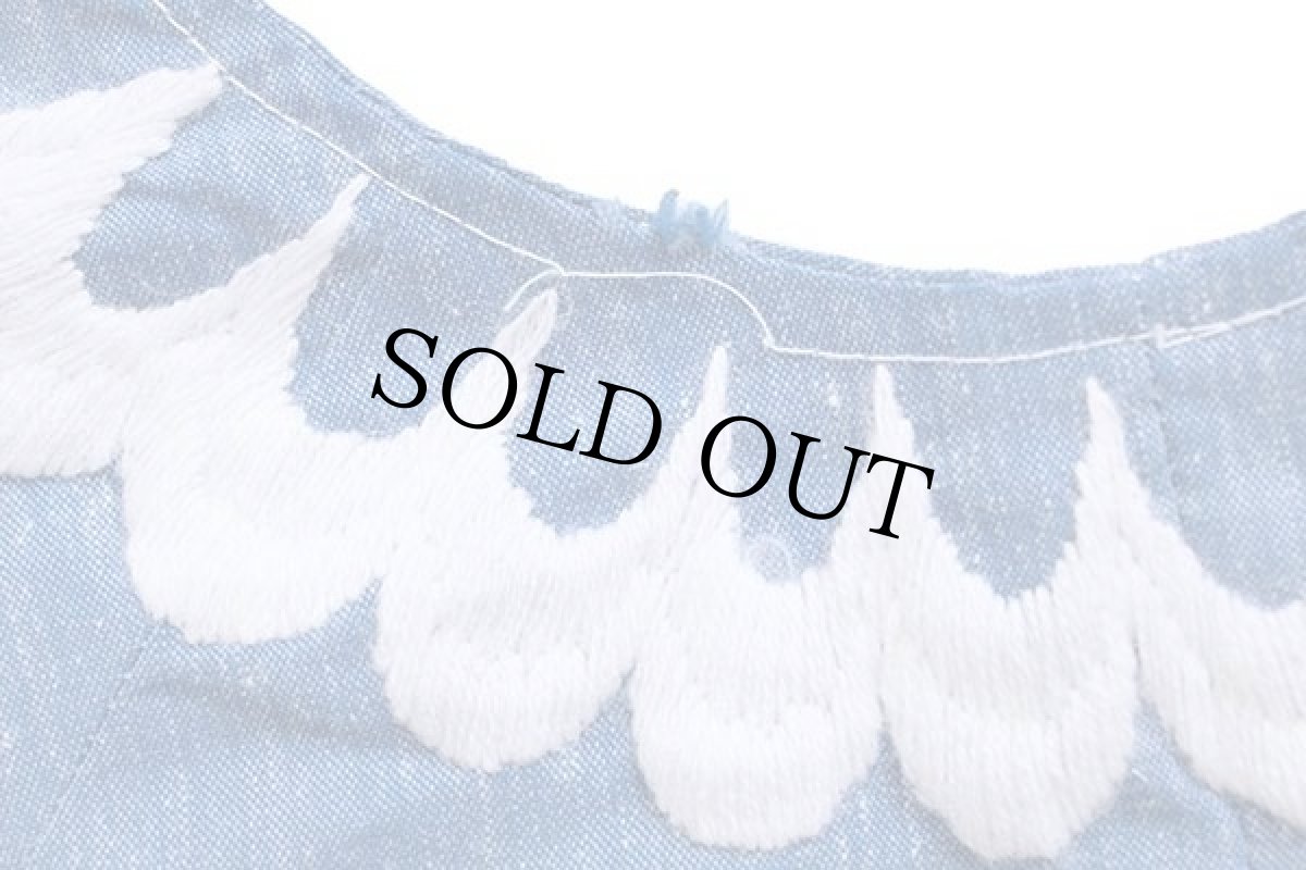 画像6: ハンドメイド 花柄 刺繍入り チュニック (6)