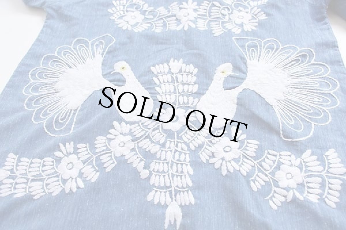 画像4: ハンドメイド 花柄 刺繍入り チュニック (4)