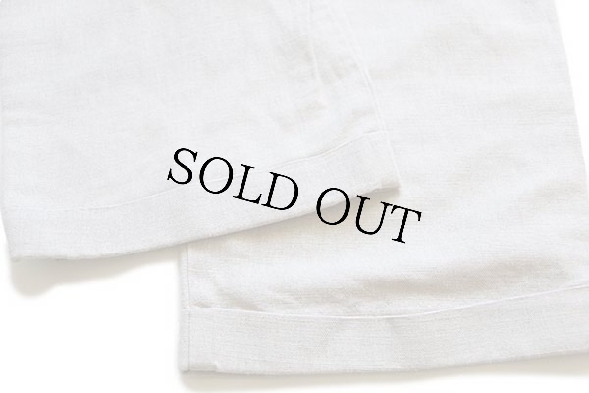 画像7: 90s DOCKERSドッカーズ ツータック スラックス リネン×コットンパンツ ベージュ w40 L30★Levi'sリーバイス (7)