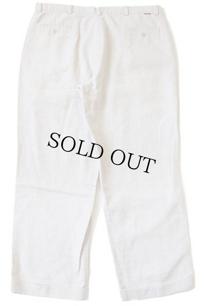 画像3: 90s DOCKERSドッカーズ ツータック スラックス リネン×コットンパンツ ベージュ w40 L30★Levi'sリーバイス (3)