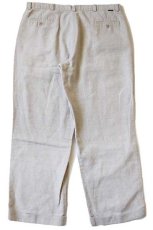 画像3: 90s DOCKERSドッカーズ ツータック スラックス リネン×コットンパンツ ベージュ w40 L30★Levi'sリーバイス (3)