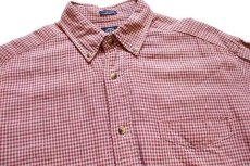画像2: 90s DOCKERSドッカーズ ギンガムチェック ボタンダウン 半袖 リネン×コットンシャツ★Levi'sリーバイス (2)