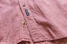 画像4: 90s DOCKERSドッカーズ ギンガムチェック ボタンダウン 半袖 リネン×コットンシャツ★Levi'sリーバイス (4)