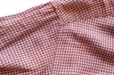 画像5: 90s DOCKERSドッカーズ ギンガムチェック ボタンダウン 半袖 リネン×コットンシャツ★Levi'sリーバイス (5)