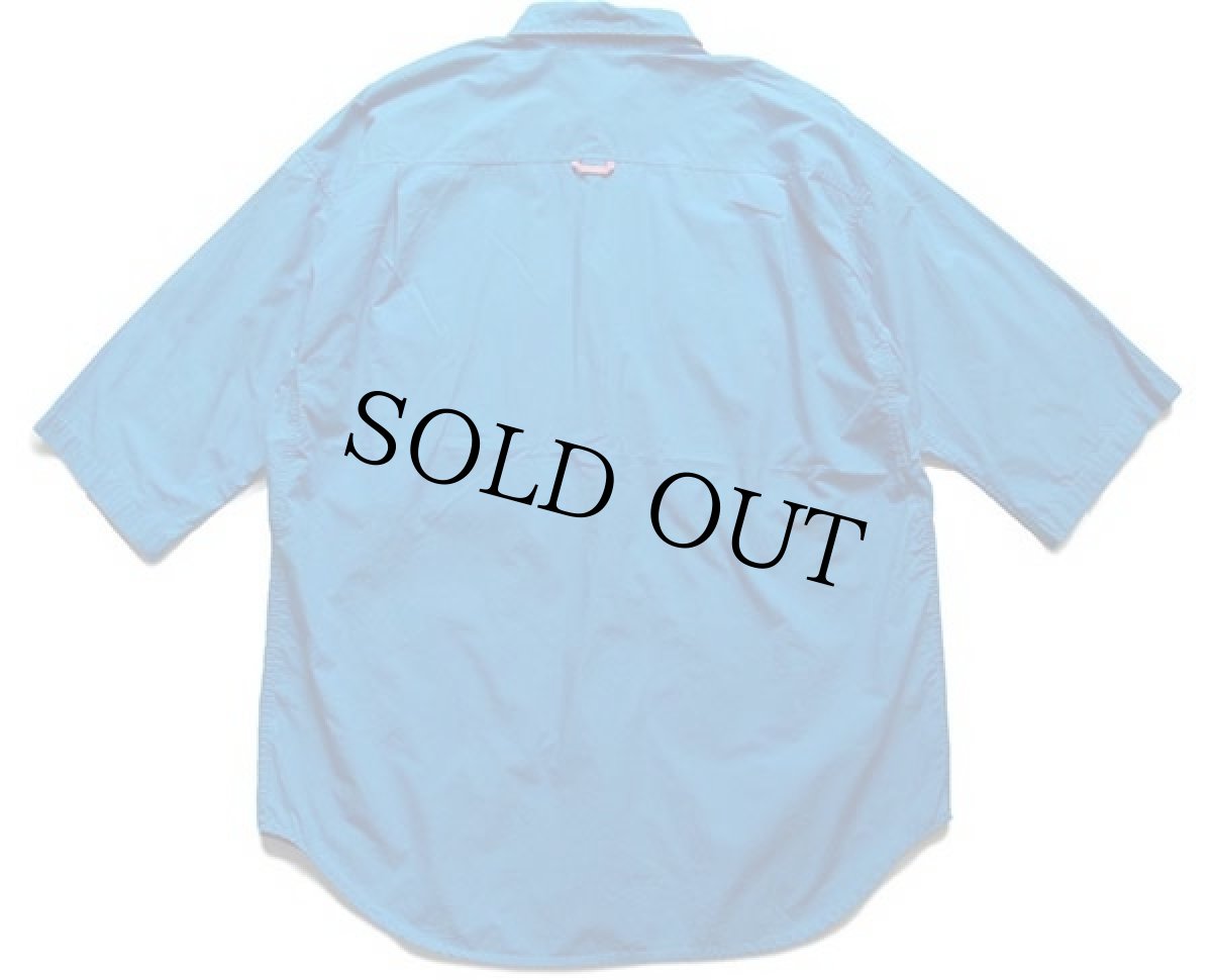 画像2: 90s Columbiaコロンビア BONEFISH FLATS 五分袖 コットンポプリン フィッシングシャツ 青 L (2)