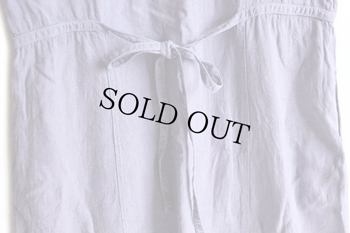 画像5: USA製 Coldwater Creek マキシ丈 半袖 リネン シャツワンピース 薄紫 12 (5)