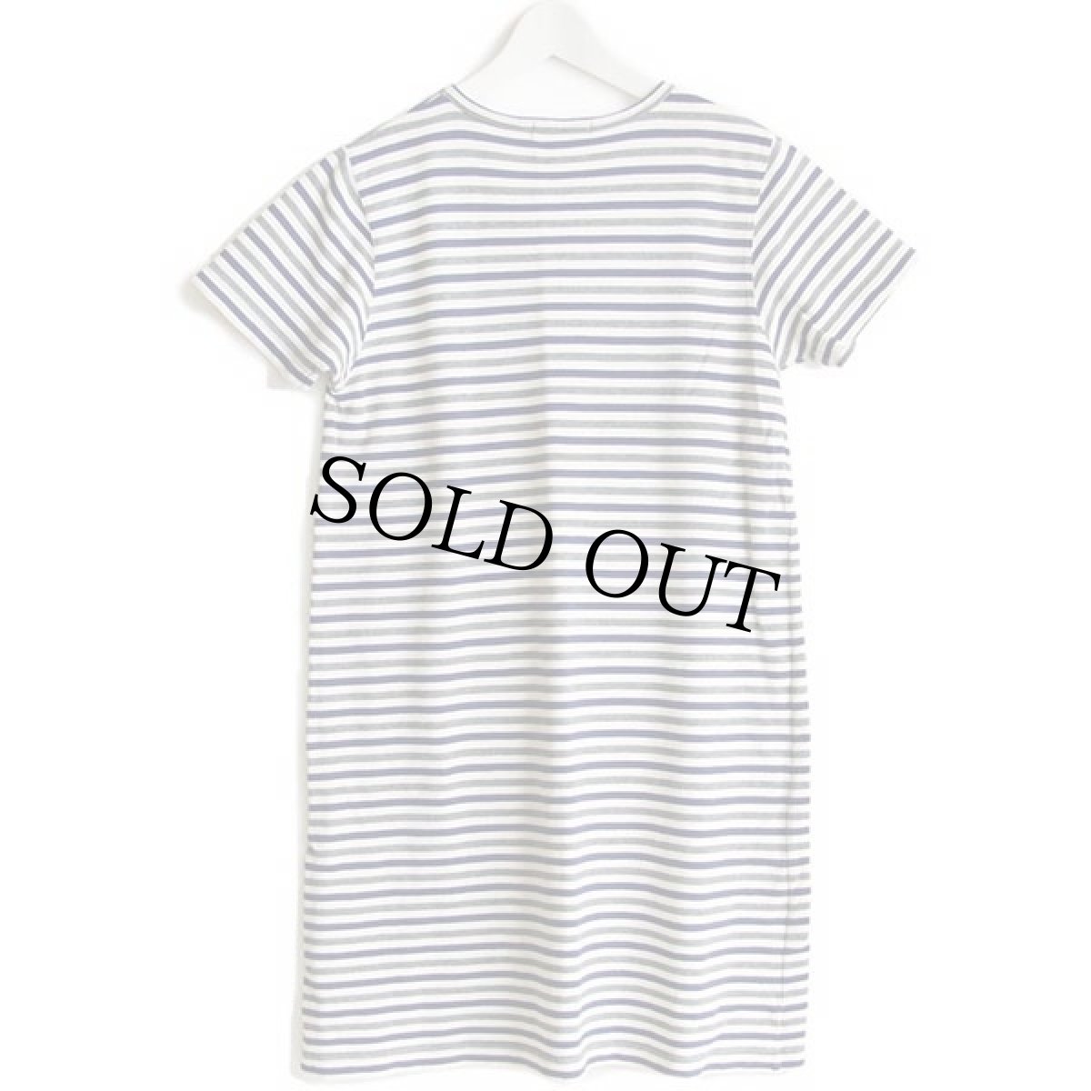 画像2: 90s EddieBauerエディーバウアー マルチボーダー コットン 鹿の子Tシャツ ワンピース M (2)