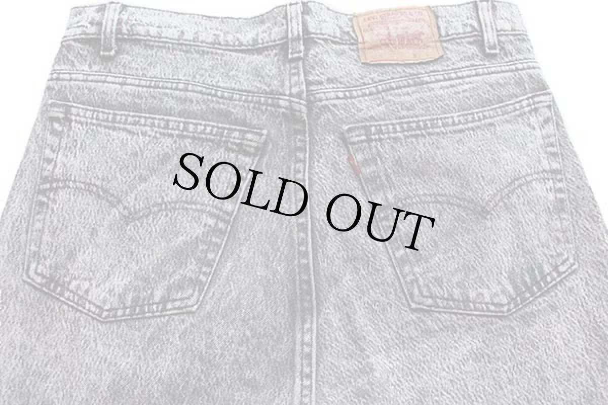 画像5: 80s USA製 Levi'sリーバイス 505 ケミカルウォッシュ ブラック デニムパンツ w38 L32★アシッド (5)
