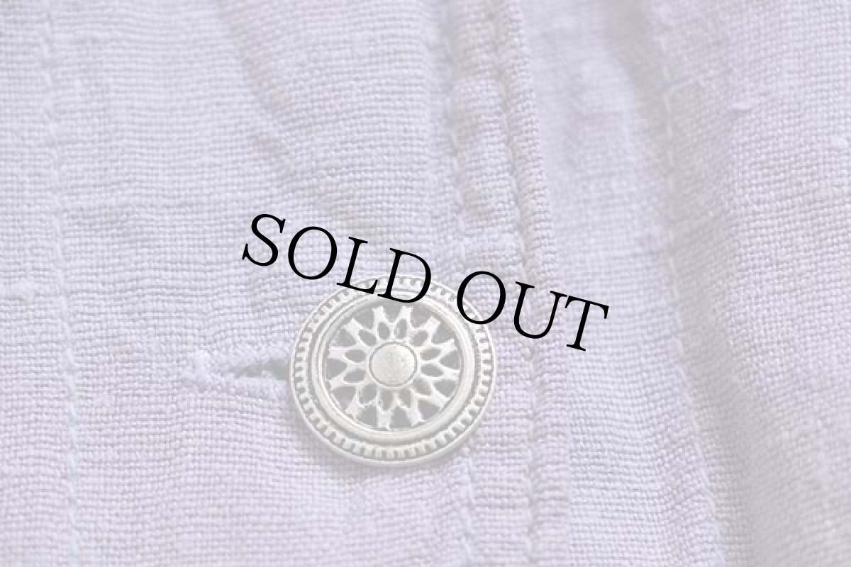 画像6: USA製 Coldwater Creek マキシ丈 半袖 リネン シャツワンピース 薄紫 12 (6)