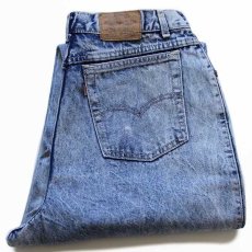 画像1: 80s USA製 Levi'sリーバイス 904 ケミカルウォッシュ ワンタック デニムパンツ 16★アシッド (1)