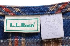 画像5: 90s L.L.Bean タータンチェック マキシ丈 ノースリーブ コットン ワンピース 12 (5)