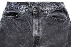 画像4: 90s USA製 Levi'sリーバイス 550 ケミカルウォッシュ ブラック デニムパンツ w33 L30★アシッド (4)