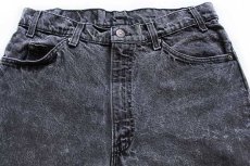 画像4: 80s USA製 Levi'sリーバイス 550 ケミカルウォッシュ ブラック デニムパンツ w34 L34★アシッド (4)