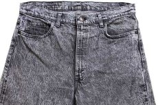 画像4: 80s USA製 Levi'sリーバイス 505 ケミカルウォッシュ ブラック デニムパンツ w38 L32★アシッド (4)