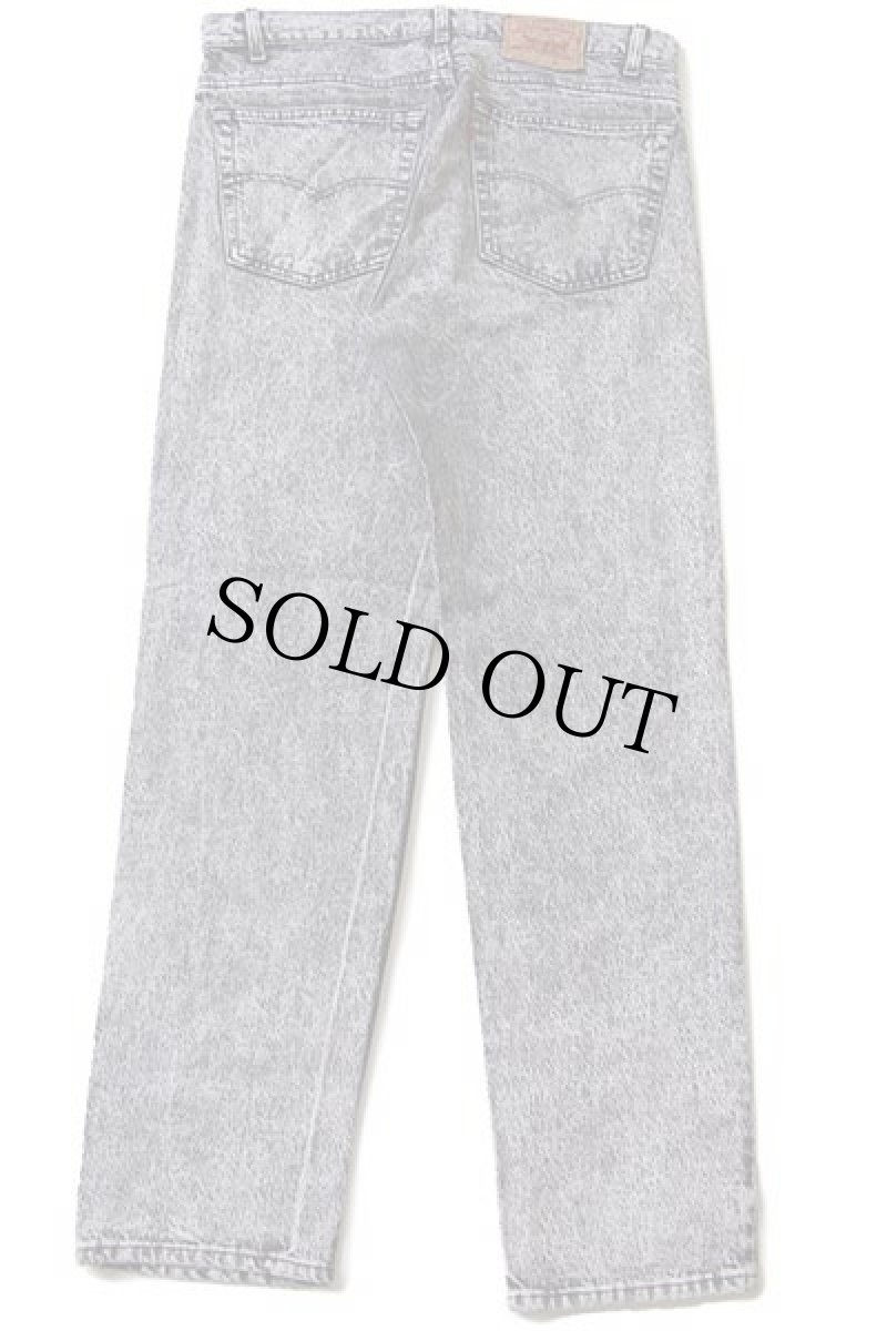 画像3: 80s USA製 Levi'sリーバイス 505 ケミカルウォッシュ ブラック デニムパンツ w38 L32★アシッド (3)