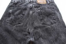 画像5: 90s USA製 Levi'sリーバイス 550 ケミカルウォッシュ ブラック デニムパンツ w33 L30★アシッド (5)