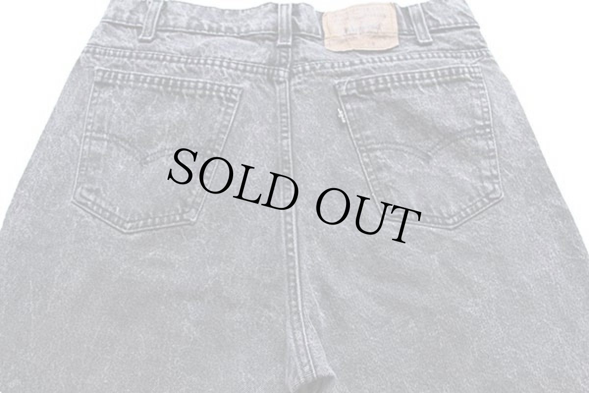 画像5: 80s USA製 Levi'sリーバイス 550 ケミカルウォッシュ ブラック デニムパンツ w34 L34★アシッド (5)