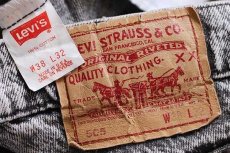 画像6: 80s USA製 Levi'sリーバイス 505 ケミカルウォッシュ ブラック デニムパンツ w38 L32★アシッド (6)