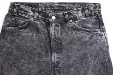 画像4: 80s USA製 Levi'sリーバイス 550 ケミカルウォッシュ ブラック デニムパンツ w34 (4)