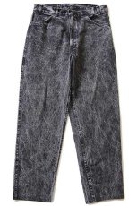 画像2: 80s USA製 Levi'sリーバイス 550 ケミカルウォッシュ ブラック デニムパンツ w34★アシッド (2)