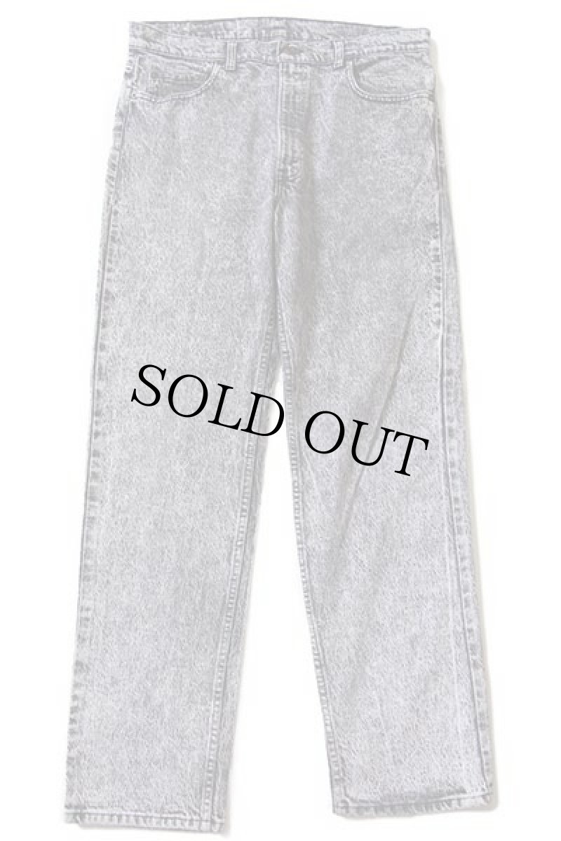 画像2: 80s USA製 Levi'sリーバイス 505 ケミカルウォッシュ ブラック デニムパンツ w38 L32★アシッド (2)