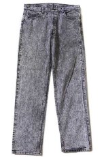 画像2: 80s USA製 Levi'sリーバイス 505 ケミカルウォッシュ ブラック デニムパンツ w38 L32★アシッド (2)