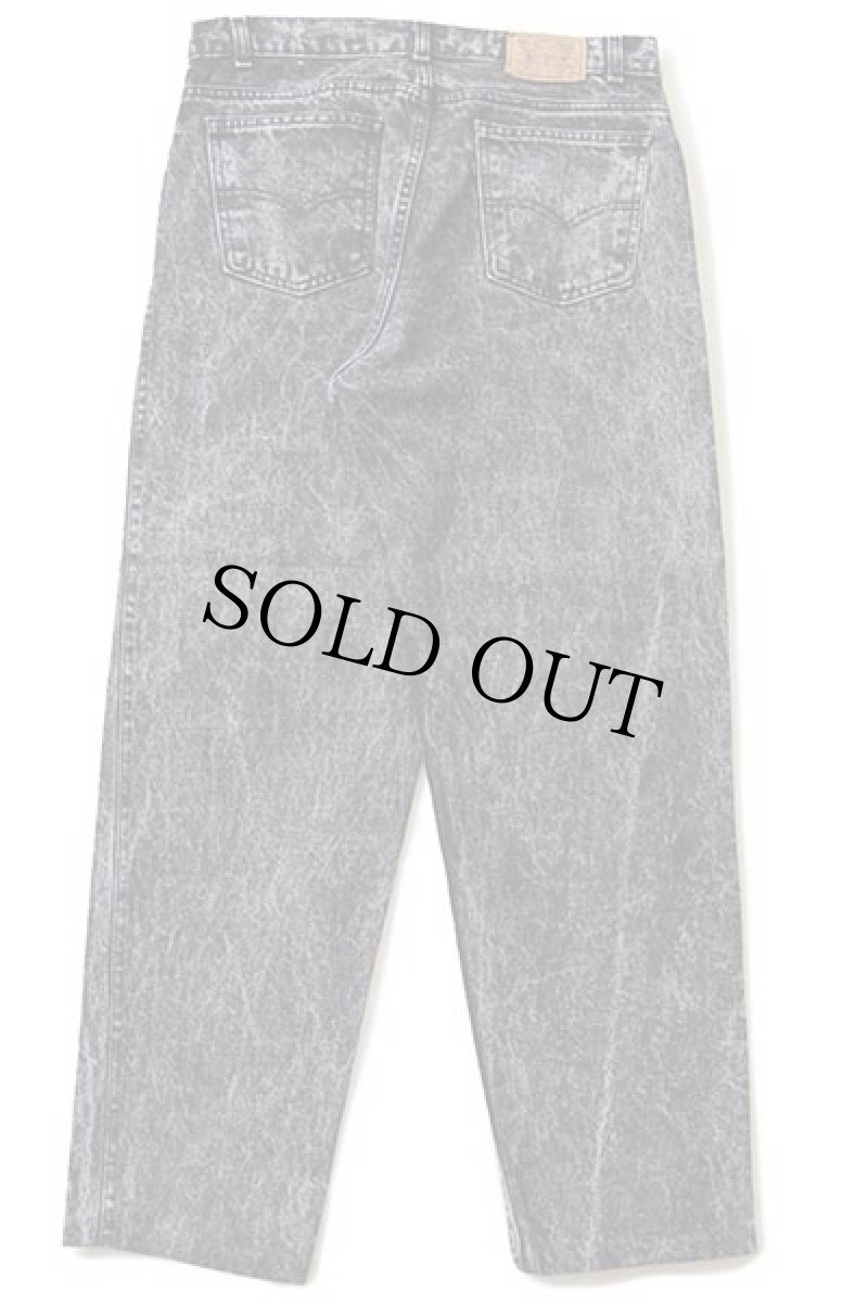 画像3: 80s USA製 Levi'sリーバイス 550 ケミカルウォッシュ ブラック デニムパンツ w34★アシッド (3)