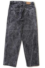 画像3: 80s USA製 Levi'sリーバイス 550 ケミカルウォッシュ ブラック デニムパンツ w34 (3)