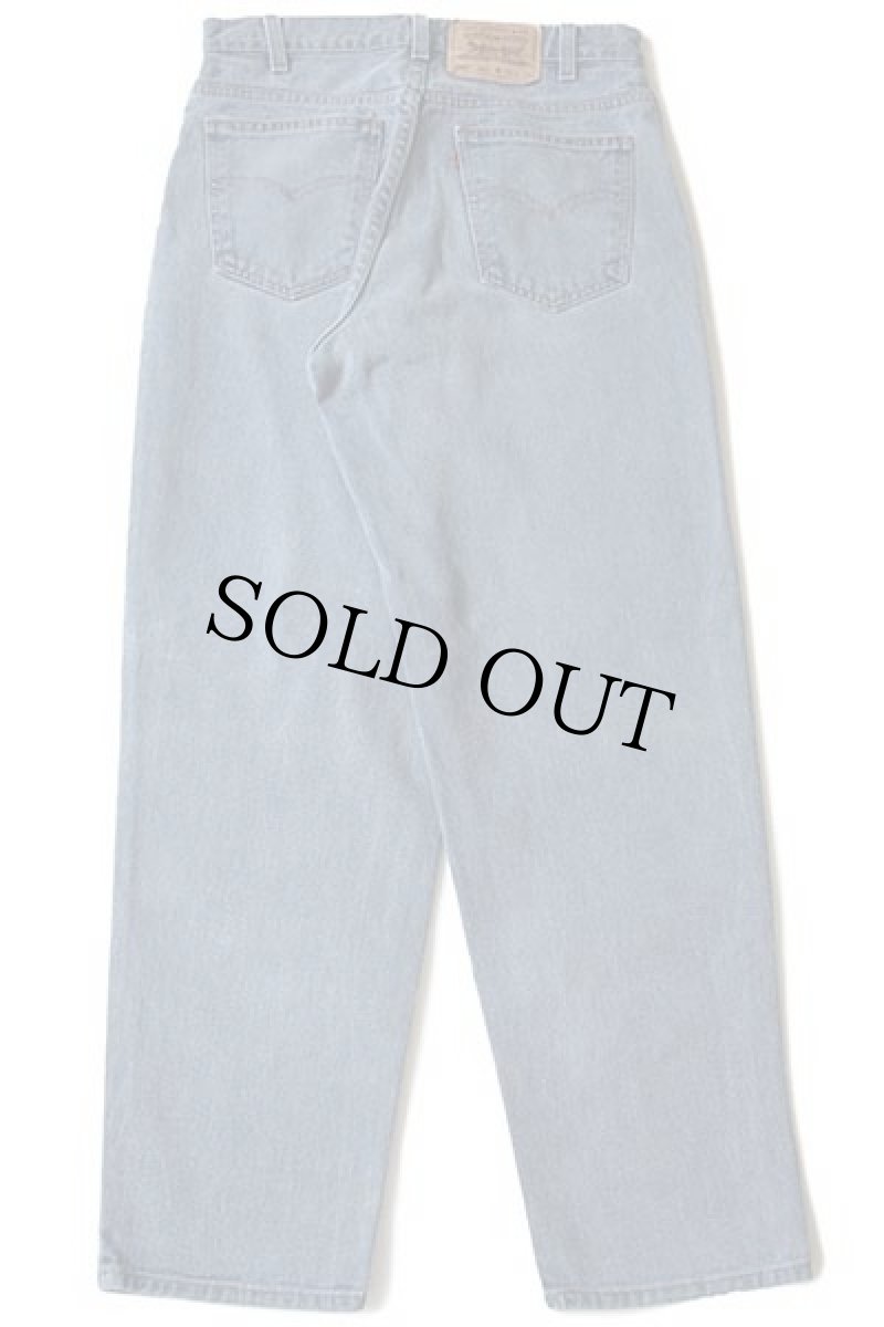 画像3: 90s Levi'sリーバイス 580 ワンタック カラーデニムパンツ ブルーグレー w31 L30 (3)