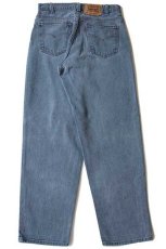 画像3: 90s Levi'sリーバイス 580 ワンタック カラーデニムパンツ ブルーグレー w31 L30 (3)