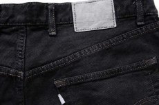 画像4: 90s Levi'sリーバイス silverTabシルバータブ baggy ワンタック ブラックデニム ショートパンツ カスタム 後染め w38 (4)