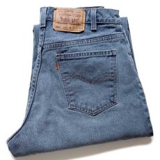 画像1: 90s Levi'sリーバイス 580 ワンタック カラーデニムパンツ ブルーグレー w31 L30 (1)