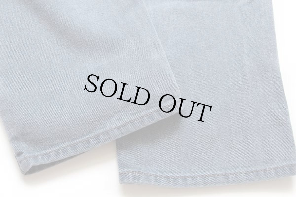 画像7: 90s Levi'sリーバイス 580 ワンタック カラーデニムパンツ ブルーグレー w31 L30 (7)