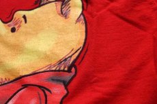 画像3: 90s USA製 Disneyディズニー Pooh クマのプーさん コットンTシャツ 赤 M (3)