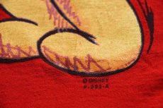 画像4: 90s USA製 Disneyディズニー Pooh クマのプーさん コットンTシャツ 赤 M (4)