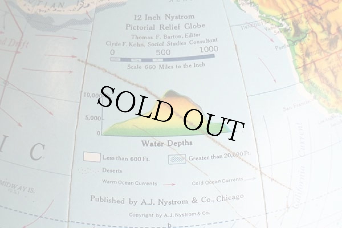 画像5: 60s A.J.Nystrom 地球儀 12インチ (5)