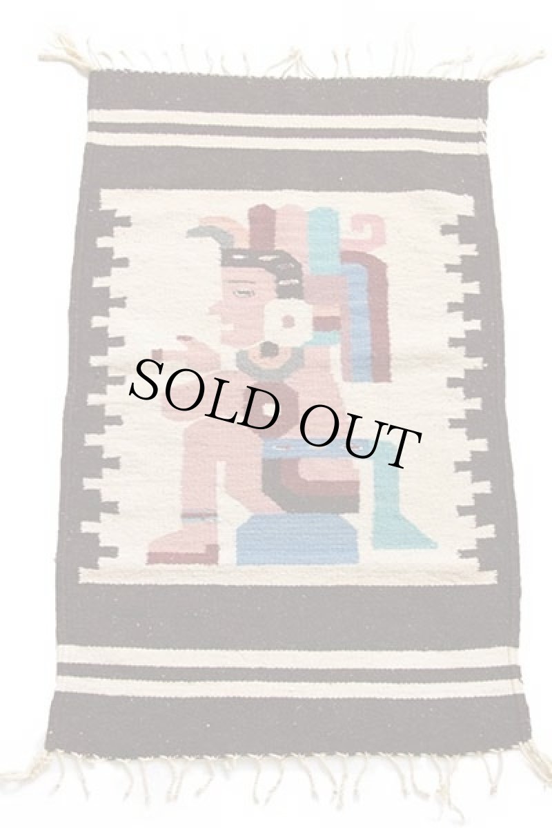 画像2: フォークロア柄 ラグ マット (2)